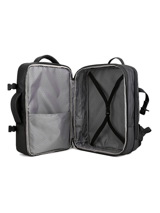 Playbags Collection Αδιάβροχη Τσάντα Πλάτης για Laptop με Θύρα USB σε Μαύρο χρώμα