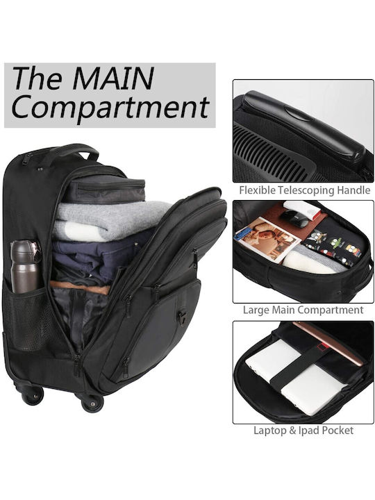 Matein Backpack Laptop Bag for 17" with USB Port in Black Color CB-1212 Black