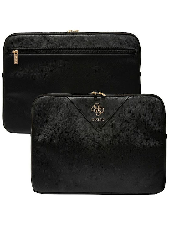 Guess Triangle 4G Tasche Fall für Laptop 14" in Schwarz Farbe