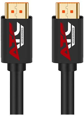 ATC HDMI 2.0 Cable HDMI male - HDMI male 10m Μαύρο