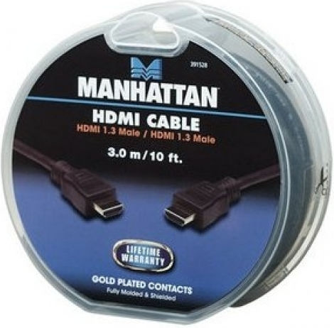 Manhattan Cable HDMI male - HDMI male 3m Black