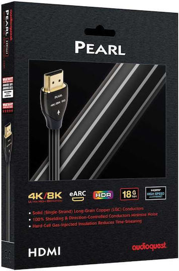 Audioquest Pearl HDMI 2.0 Premium High Speed 4K 60Hz HDR Flat Cable HDMI Male - HDMI Male 15m Black