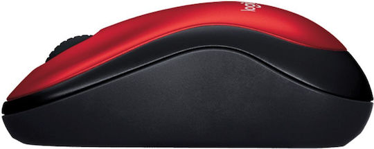 Logitech M185 Ασύρματο Mini Ποντίκι Black/Red