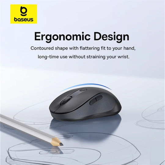 Baseus F02 Ασύρματο Bluetooth Ποντίκι Μαύρο