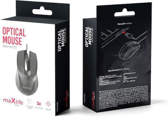 Maxlife MXHM-01 Wired Mouse Black