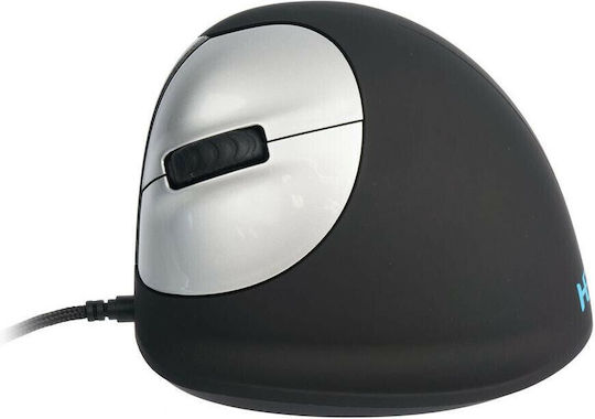 R-Go Tools HE Mouse Ενσύρματο Εργονομικό Ποντίκι για Αριστερόχειρες Μαύρο