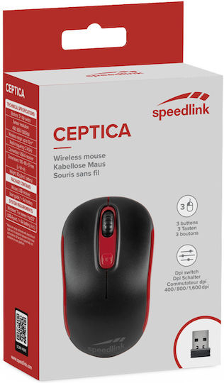 SpeedLink Ceptica Kabellos Maus Rot