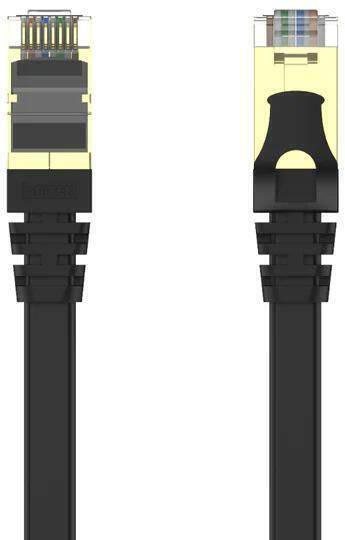 Unitek Flat S/FTP Cat.7 Ethernet Network Cable 15m Black 1pcs