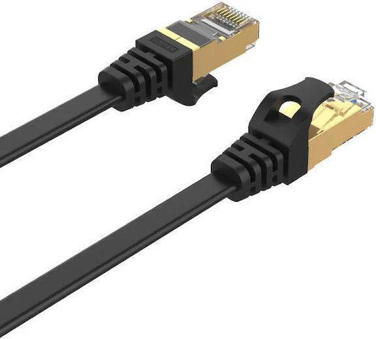 Unitek Flat S/FTP Cat.7 (10Gbps) Καλώδιο Δικτύου Ethernet 15m Μαύρο