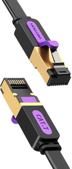 Vention Flaches U/UTP Kat.7 (10Gbps) Netzwerkkabel Ethernet 1m Schwarzes