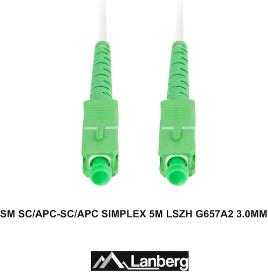 Lanberg Fiber Optic Cable SC/APC-SC/APC 5m Green 1pcs