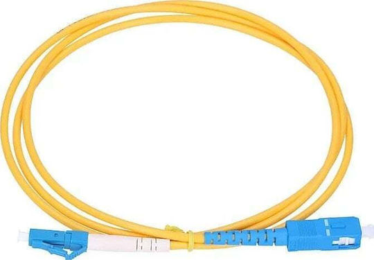 Extralink Fiber Optic Cable LC/UPC-SC/UPC 2m Yellow 1pcs