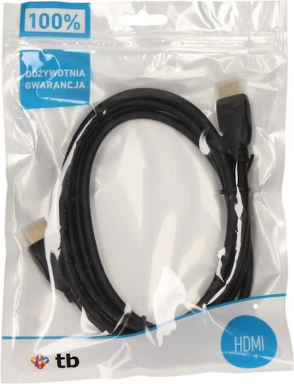 Tb Energy HDMI 1.4 Hochgeschwindigkeits 1080p 120Hz Kabel HDMI-Stecker - HDMI-Stecker 1,8m Schwarz