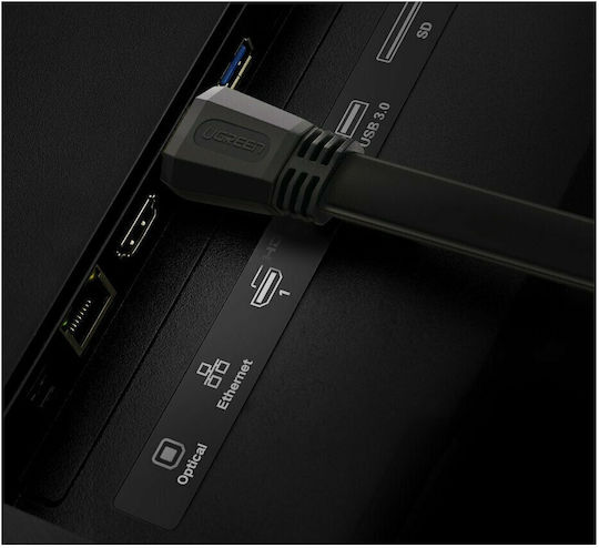 Ugreen Ed015 HDMI 1.4 High Speed 1080p 120Hz Cable HDMI male - HDMI male 5m Μαύρο