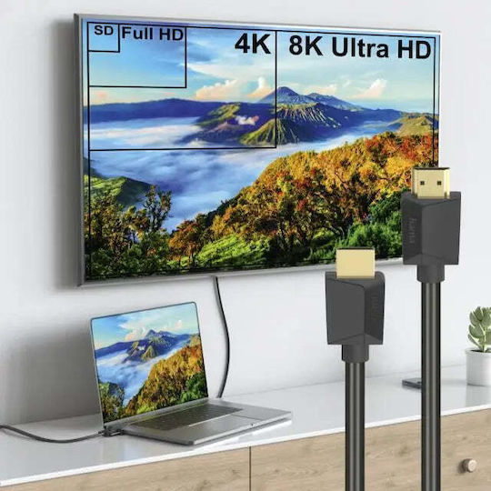 HAMA Cabluri HDMI 2.1 Ultra High Speed 48Gbps 4K 120Hz HDR VRR HDMI De Sex Masculin - HDMI De Sex Masculin 3m Negru