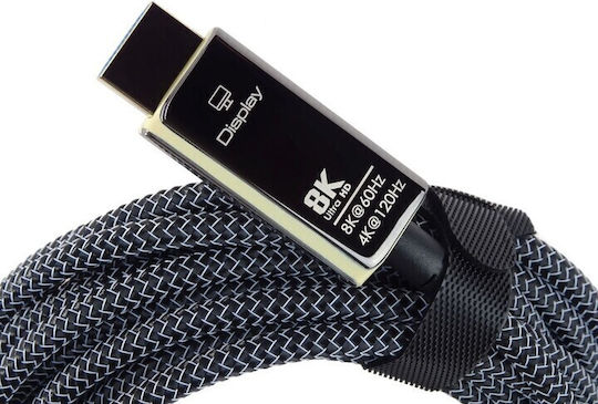 PremiumCord HDMI 2.1 Ultra High Speed 48Gbps 4K 120Hz HDR VRR Kabel HDMI-Stecker - HDMI-Stecker 20m Schwarz