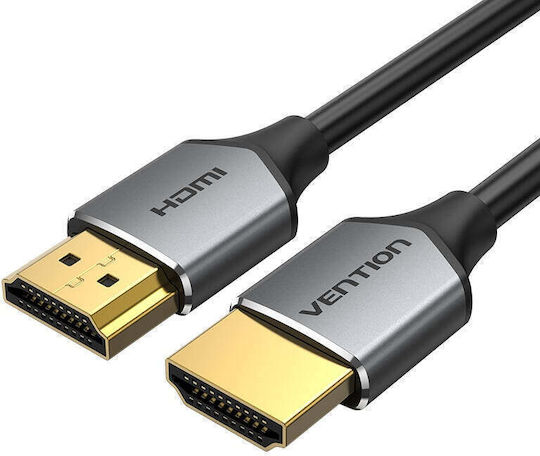 Vention Ultra Thin HDMI 2.0 Premium High Speed 4K 60Hz HDR Cable HDMI Male - HDMI Male 1m Gray