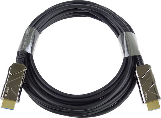 PremiumCord HDMI 2.1 Ultra High Speed 48Gbps 4K 120Hz HDR VRR Cable HDMI male - HDMI male 20m Μαύρο