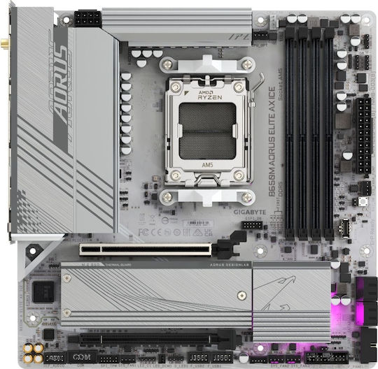 Gigabyte B650M Aorus Elite AX Ice Wi-Fi Motherboard Micro ATX με AMD AM5 Socket