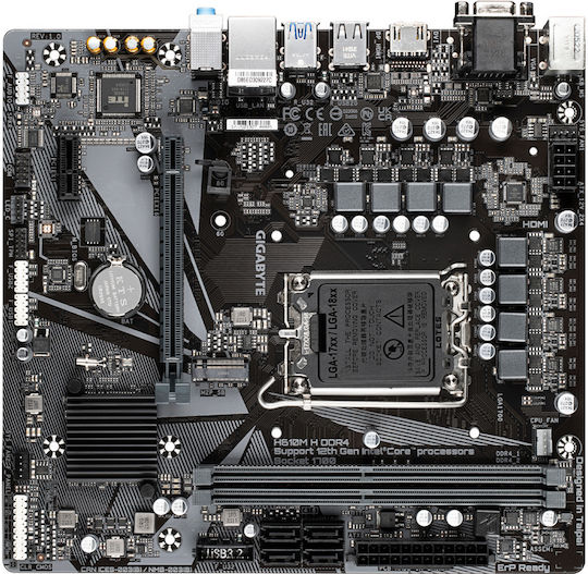 Gigabyte H610M H DDR5 rev. 1.0 Motherboard Micro ATX with Intel 1700 Socket