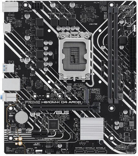 Asus Prime H610M-K D4 ARGB Motherboard Micro ATX with Intel 1700 Socket