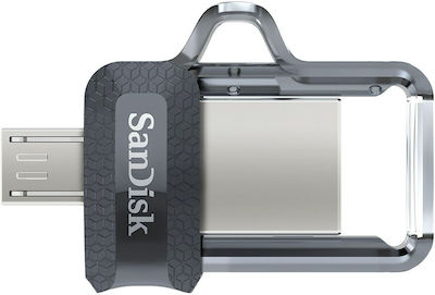 Sandisk Ultra Dual 128GB USB 3.0 SSD Stick with connection USB-A & micro USB-B Gray