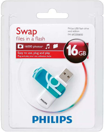 Philips Vivid Edition 16GB USB 2.0 Stick White