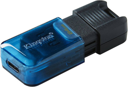 Kingston Datatraveler 80 64GB USB 3.2 Stick Μπλε