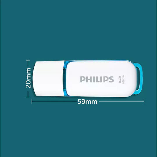 Philips Snow Edition 16GB USB 3.0 Stick Μπλε