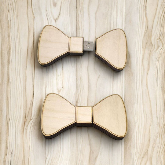 Woodseason Bow Tie 16GB USB 2.0 Stick Brown