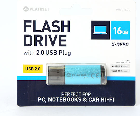 Platinet X-Depo 16GB USB 2.0 Stick Albastru
