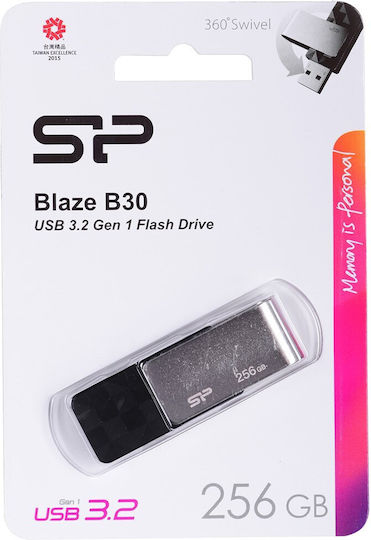 Silicon Power Blaze B30 256GB USB 3.0 Stick Μαύρο