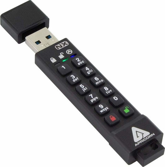 Apricorn Secure Key 3NX 8GB USB 3.1 Stick Μαύρο
