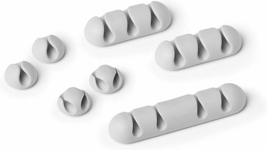 Durable Cavoline Clip Mix Clips Οργάνωσης Καλωδίων 7τμχ Γκρι