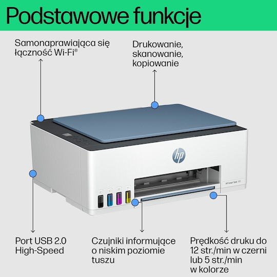 HP Smart Tank 585 Цветен Многофункционален принтер Мастиленоструен