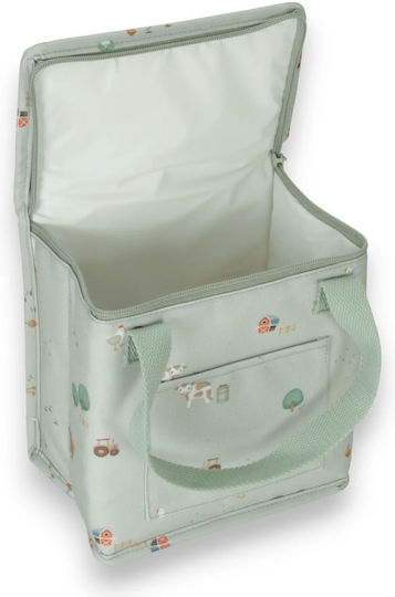 Little Dutch Little Farm School Insulated Hand Lunch Bag Green 20x12x21.5cm
