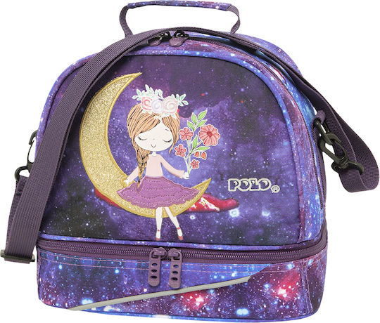 Polo Kid's Fun School Insulated Hand Lunch Bag 6lt Lilac 26 x 15 x 24cm Moon