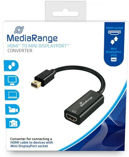 MediaRange Μετατροπέας mini DisplayPort male σε HDMI female 1τμχ MRCS176