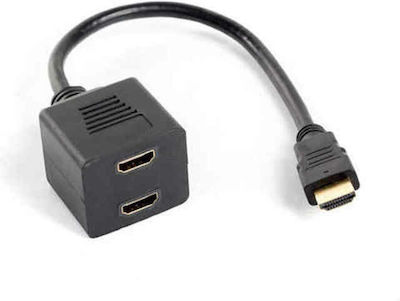 Lanberg Konverter HDMI männlich zu HDMI weiblich Schwarz (AD-0019-BK)