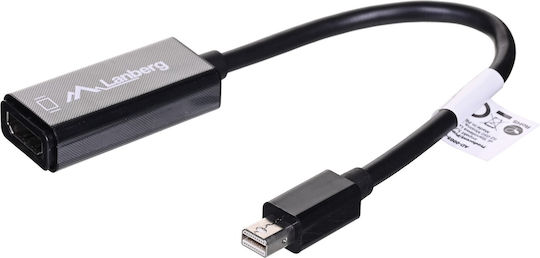 Lanberg Converter mini DisplayPort male to HDMI female 1pcs (AD-0005-BK)