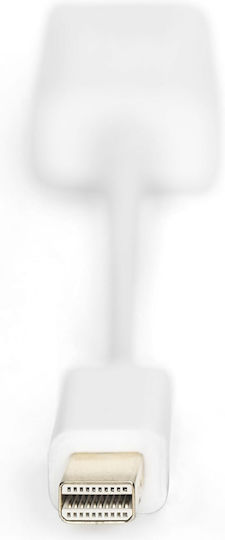 Digitus Μετατροπέας mini DisplayPort male σε HDMI female Λευκό 1τμχ AK-340411-001-W