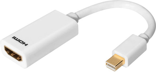 Digitus Converter mini DisplayPort male to HDMI female White 1pcs (AK-340411-001-W)