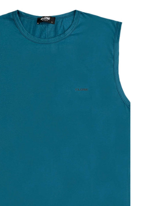 Close Society Men's Sleeveless Blouse Petrol Blue