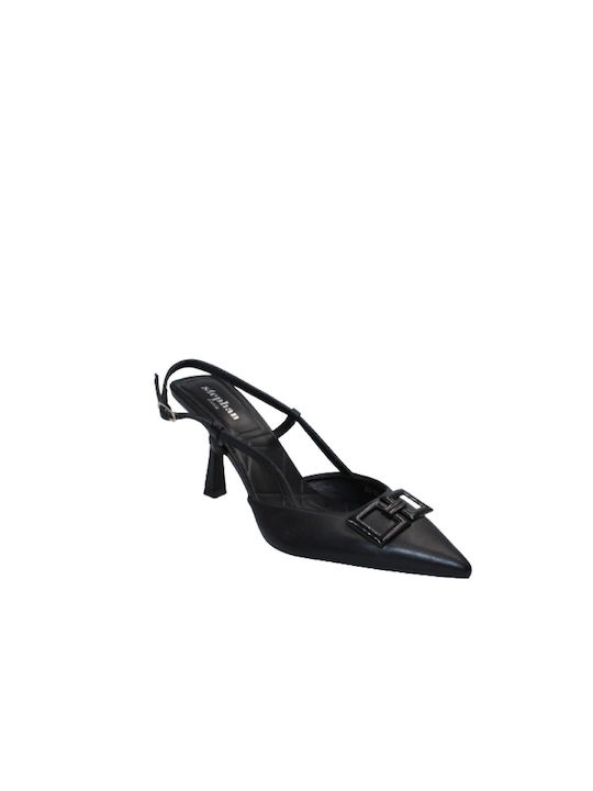 Stephan Shoes Black Heels with Strap