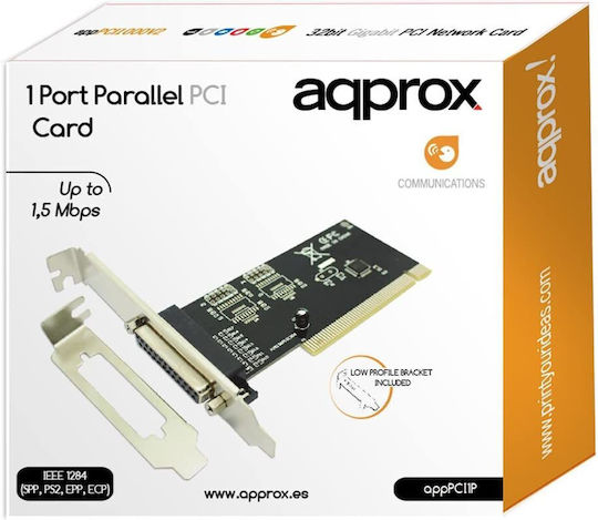 Approx PCI Controller with 1 DB25 Parallel Port