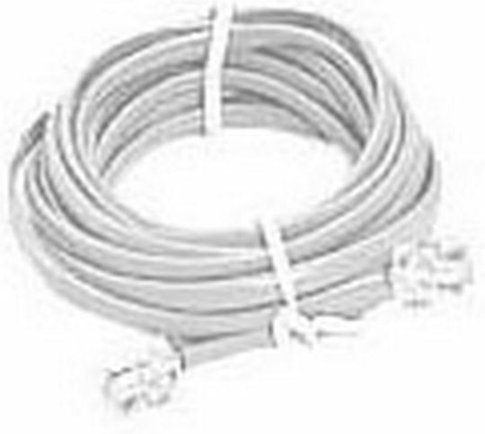 Central Flat Τηλεφωνικό Καλώδιο RJ11 6P4C 3m Λευκό (01-01-76Λ/M)