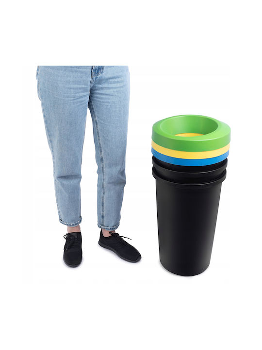 Kadax Coș de Reciclare Plastic Negru 25lt 3buc