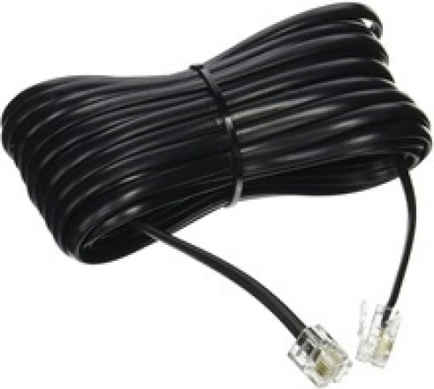 Comp Flat Cablu Telefon RJ11 6P4C 5m Negru (01.074.0026)