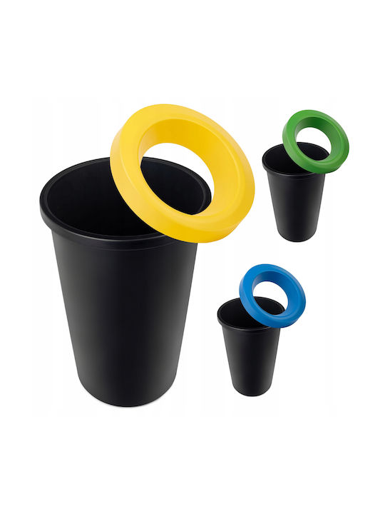 Kadax Coș de Reciclare Plastic Negru 25lt 3buc