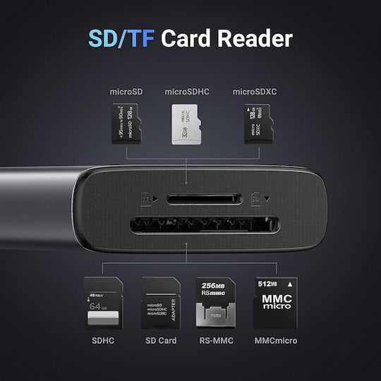 Ugreen Cm498 USB-C / USB-A Docking Station with 4K PD Black